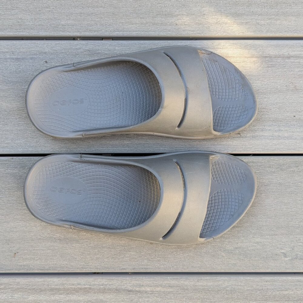 OOFOS Recovery Slide Sandals,  Grey, Size EU 39